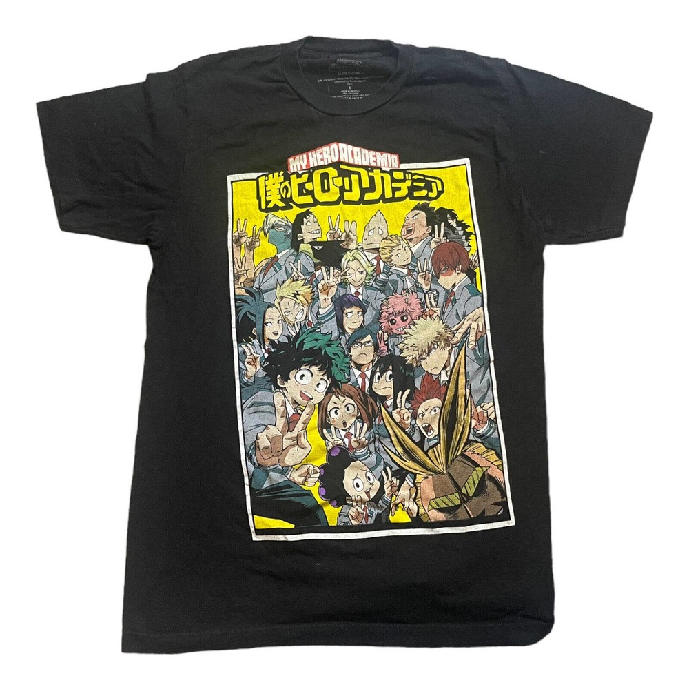 My Hero Academia Anime Shirt Small Black Portrait Funimation